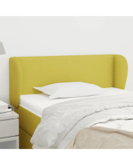 Tête de lit avec oreilles Vert 93x23x78/88 cm Tissu | Mobilier & Déco