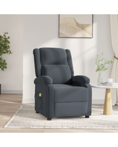 Fauteuil électrique de massage Gris foncé velours | Mobilier & Déco