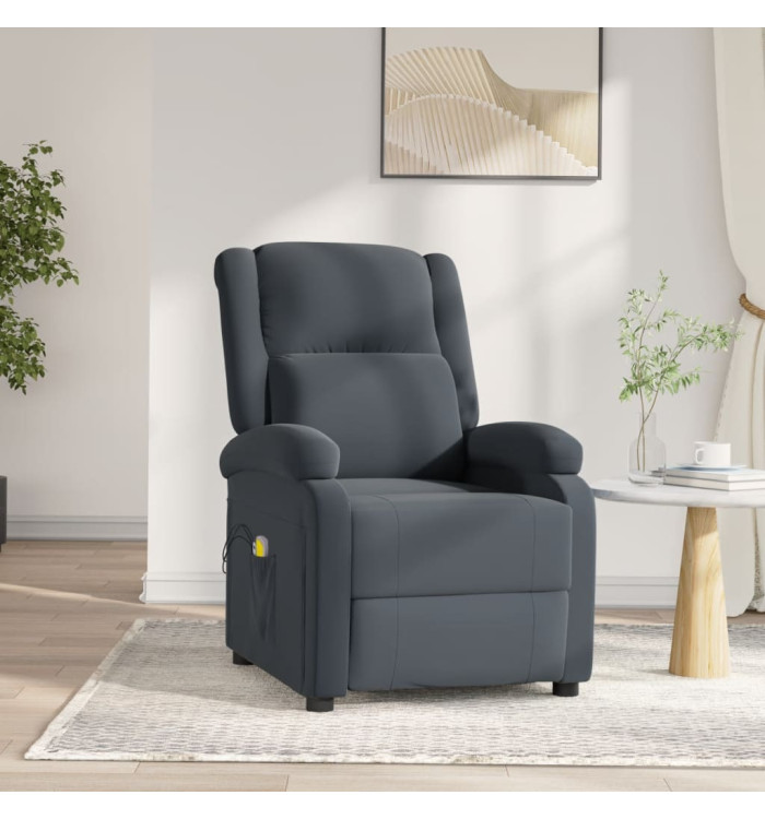 Fauteuil électrique de massage Gris foncé velours | Mobilier & Déco