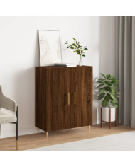 Buffet chêne marron 69,5x34x90 cm bois d'ingénierie | Mobilier & Déco