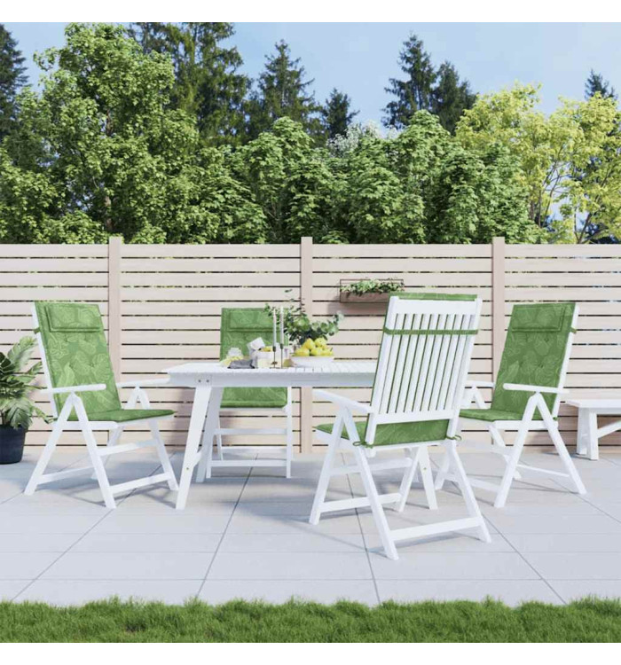 Coussins de chaise à dossier haut lot de 4 modèle de feuille | Mobilier & Déco