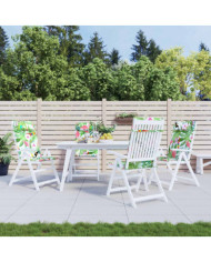 Coussins de chaise à dossier haut lot de 4 multicolore | Mobilier & Déco