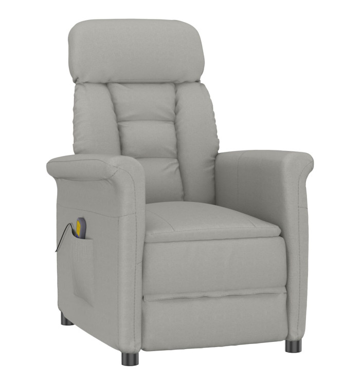 fauteuil de massage en microfibre gris clair | Mobilier & Déco