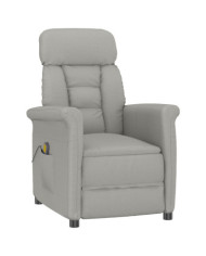 fauteuil de massage en microfibre gris clair | Mobilier & Déco