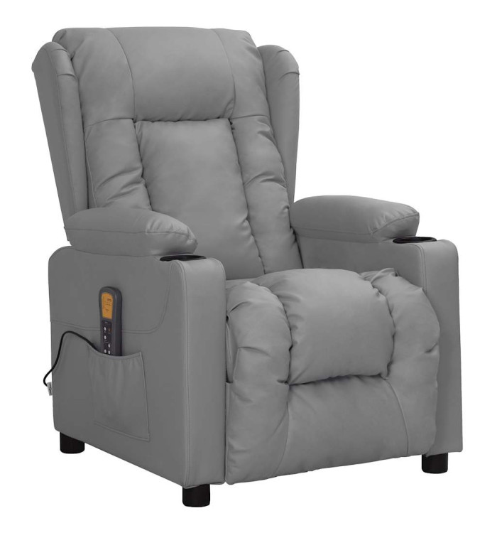 Fauteuil de massage Gris Similicuir | Mobilier & Déco