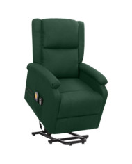 Fauteuil de massage Vert foncé Tissu | Mobilier & Déco