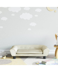 Canapé pour enfants crème 70x45x26 cm velours | Mobilier & Déco
