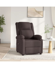 Fauteuil inclinable électrique Marron foncé Tissu | Mobilier & Déco