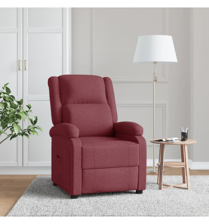 Fauteuil inclinable Rouge bordeaux Tissu | Mobilier & Déco