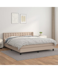 Sommier à lattes de lit avec matelas Cappuccino 160x200 cm | Mobilier & Déco
