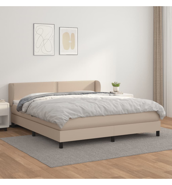 Sommier à lattes de lit avec matelas Cappuccino 160x200 cm | Mobilier & Déco
