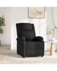 Fauteuil inclinable électrique Noir Tissu | Mobilier & Déco