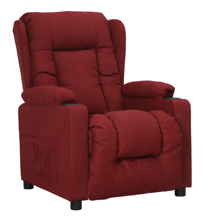 Fauteuil inclinable Rouge bordeaux Tissu | Mobilier & Déco