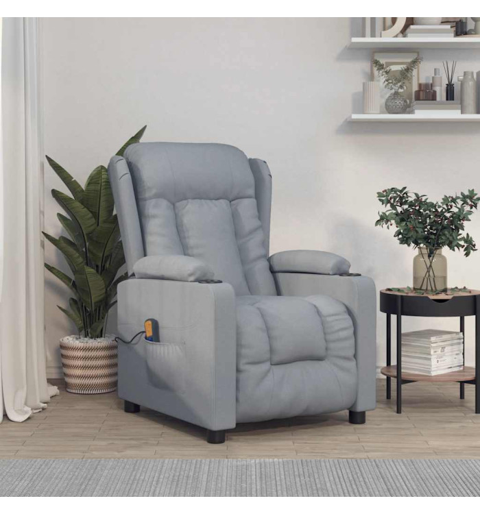 Fauteuil de massage Gris clair Tissu | Mobilier & Déco