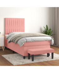 Sommier à lattes de lit et matelas Rose 80x200 cm Velours | Mobilier & Déco
