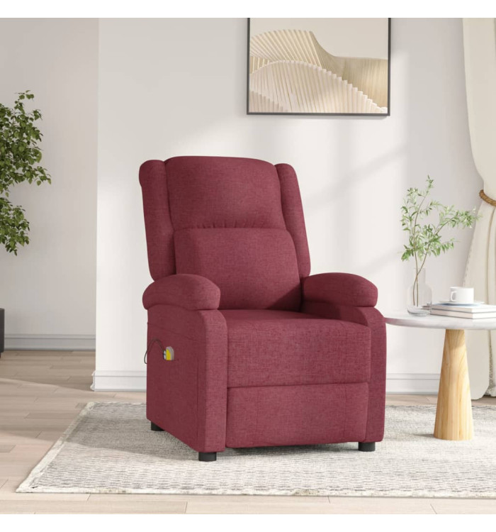 Fauteuil électrique de massage Bordeaux Tissu | Mobilier & Déco