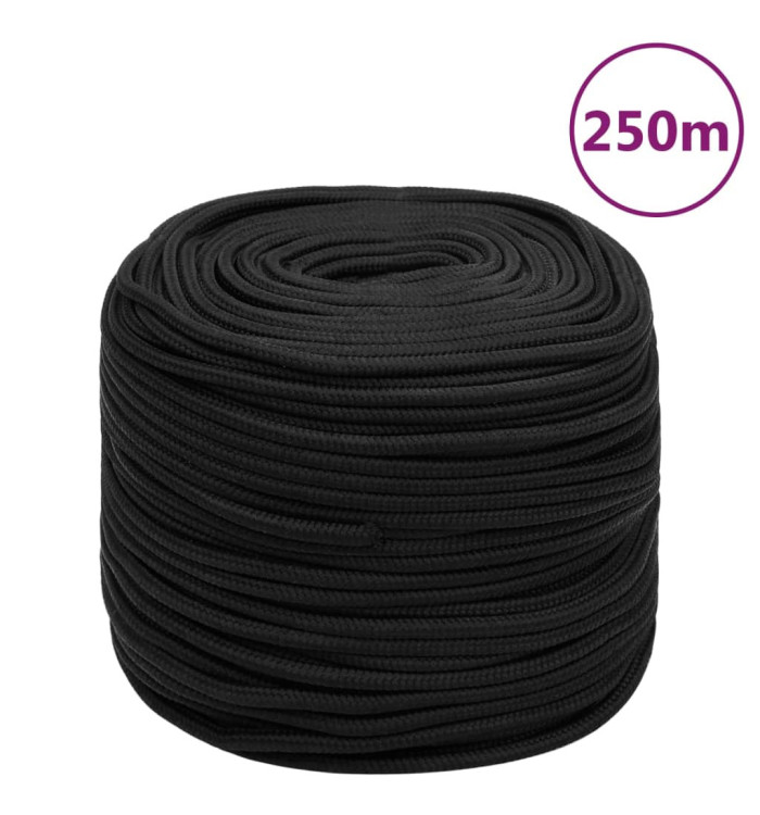 Corde de bateau Noir complet 6 mm 250 m polypropylène | Mobilier & Déco