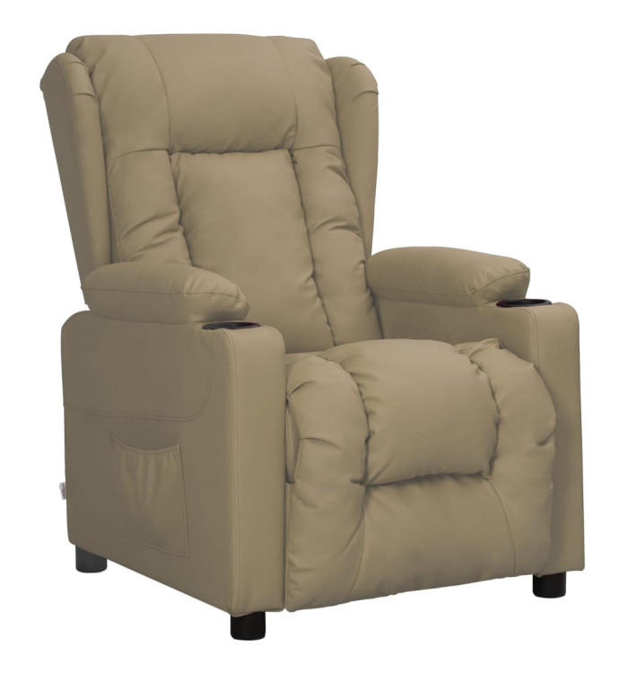 Fauteuil inclinable Cappuccino Similicuir | Mobilier & Déco
