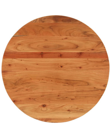 Dessus de table Ø70x2,5 cm rond bois massif d'acacia | Mobilier & Déco