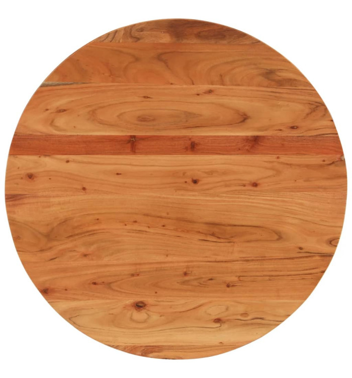Dessus de table Ø70x2,5 cm rond bois massif d'acacia | Mobilier & Déco