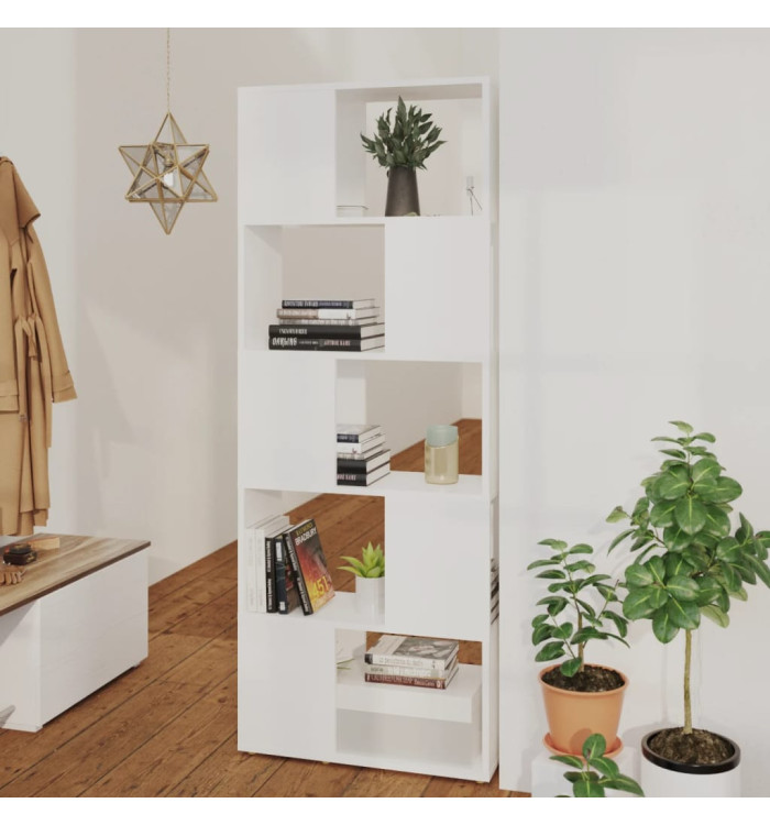 Bibliothèque Séparateur de pièce Blanc 60x24x155 cm | Mobilier & Déco