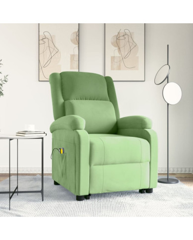 Fauteuil de massage Vert clair Velours | Mobilier & Déco