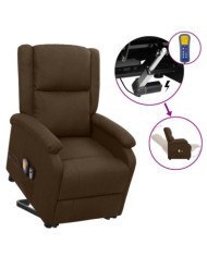 Fauteuil de massage Marron foncé Tissu | Mobilier & Déco