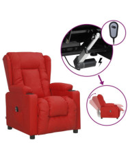 Fauteuil inclinable électrique Rouge bordeaux Similicuir | Mobilier & Déco