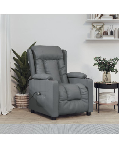 Fauteuil inclinable électrique Gris Similicuir | Mobilier & Déco