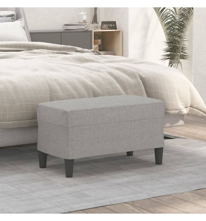 Banc Gris clair 70x35x41 cm Tissu | Mobilier & Déco