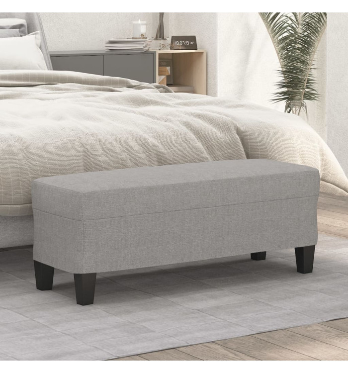 Banc Gris clair 100x35x41 cm Tissu | Mobilier & Déco