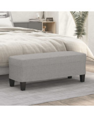 Banc Gris clair 100x35x41 cm Tissu | Mobilier & Déco