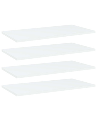 Panneaux de bibliothèque 4 pcs Blanc 60x30x1,5 cm Aggloméré | Mobilier & Déco