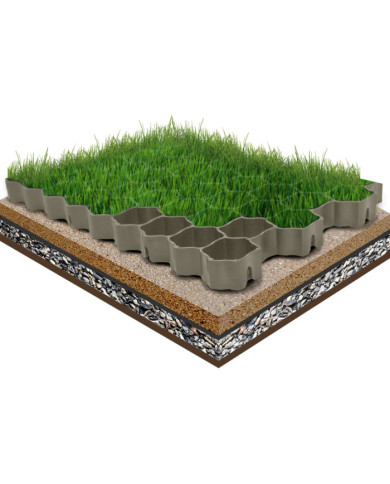 Grilles d'herbe 16 pcs vert 60x40x3 cm plastique | Mobilier & Déco