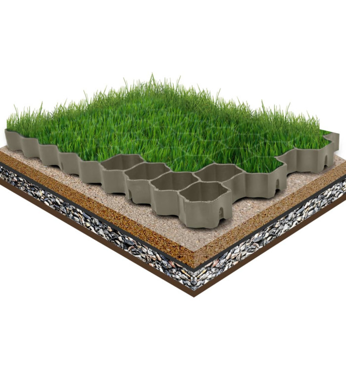 Grilles d'herbe 16 pcs vert 60x40x3 cm plastique | Mobilier & Déco