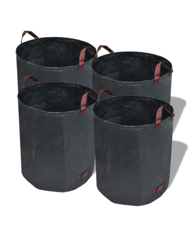 Sac à déchets de jardin vert foncé 4 pcs 120 L 150 g/m² | Mobilier & Déco