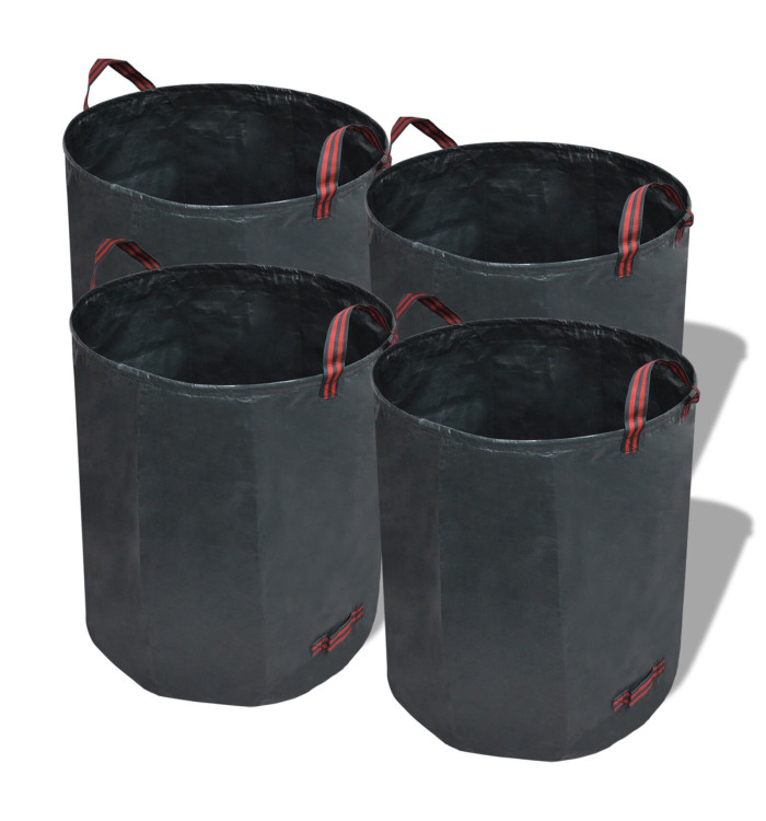 Sac à déchets de jardin vert foncé 4 pcs 120 L 150 g/m² | Mobilier & Déco