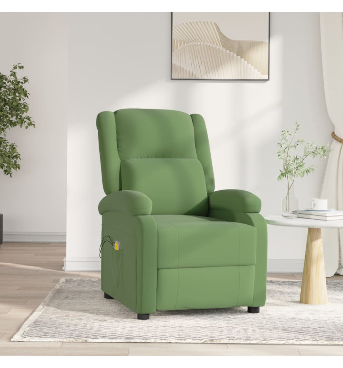 Fauteuil électrique de massage Vert clair velours | Mobilier & Déco