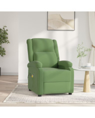 Fauteuil électrique de massage Vert clair velours | Mobilier & Déco