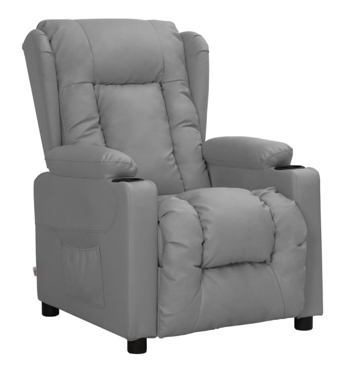 Fauteuil inclinable Gris Similicuir | Mobilier & Déco