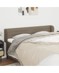 Tête de lit avec oreilles Taupe 183x23x78/88 cm Tissu | Mobilier & Déco