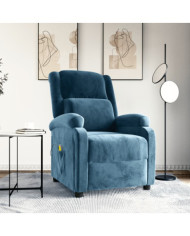 Fauteuil de massage Bleu Velours | Mobilier & Déco