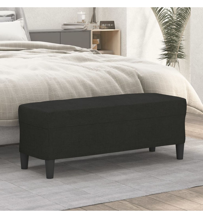 Banc Noir 100x35x41 cm Tissu | Mobilier & Déco