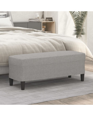 Banc Gris clair 100x35x41 cm Tissu | Mobilier & Déco