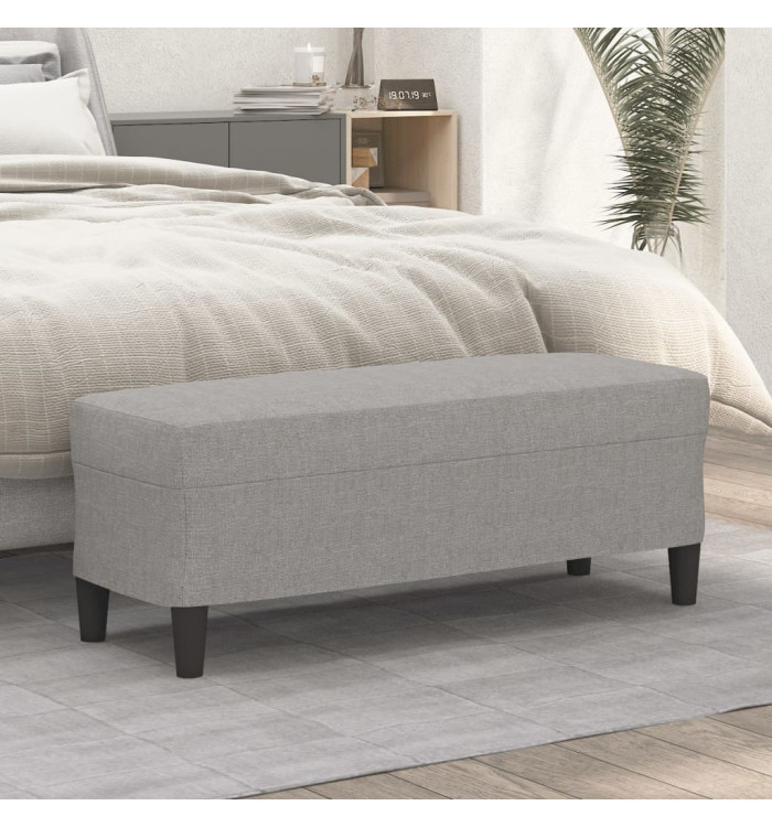 Banc Gris clair 100x35x41 cm Tissu | Mobilier & Déco