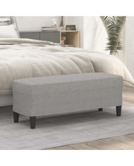 Banc Gris clair 100x35x41 cm Tissu | Mobilier & Déco