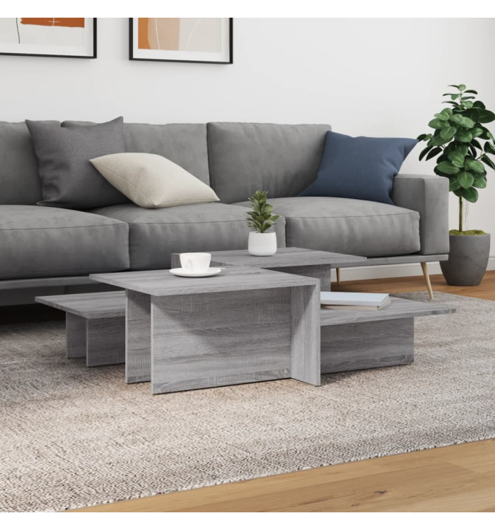 Tables basses 2 pcs Sonoma gris Bois d'ingénierie | Mobilier & Déco