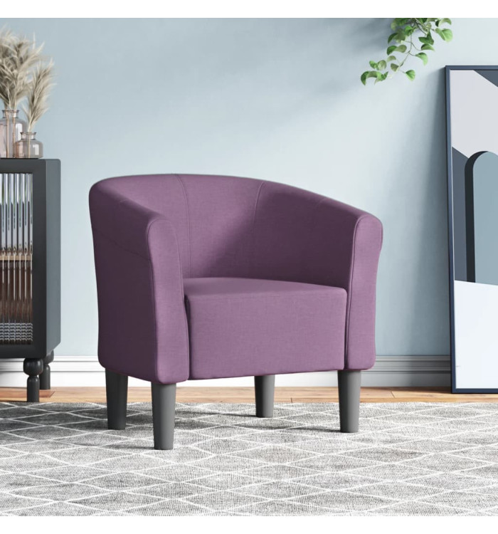 Chaise cabriolet violet tissu | Mobilier & Déco