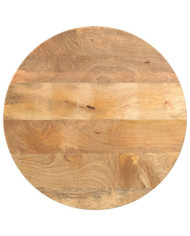 Dessus de table Ø 40x3,8 cm rond bois de manguier massif | Mobilier & Déco