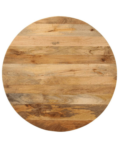 Dessus de table Ø 80x3,8 cm rond bois de manguier massif | Mobilier & Déco